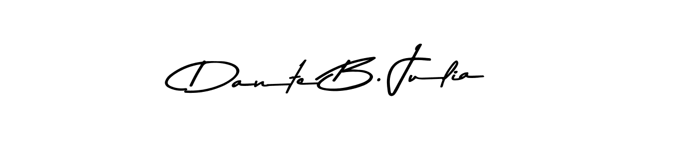 How to make Dante B. Julia name signature. Use Asem Kandis PERSONAL USE style for creating short signs online. This is the latest handwritten sign. Dante B. Julia signature style 9 images and pictures png