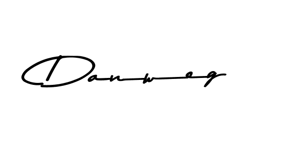 How to make Danweg name signature. Use Asem Kandis PERSONAL USE style for creating short signs online. This is the latest handwritten sign. Danweg signature style 9 images and pictures png