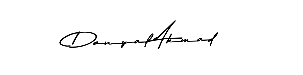 How to make Danyal Ahmad name signature. Use Asem Kandis PERSONAL USE style for creating short signs online. This is the latest handwritten sign. Danyal Ahmad signature style 9 images and pictures png