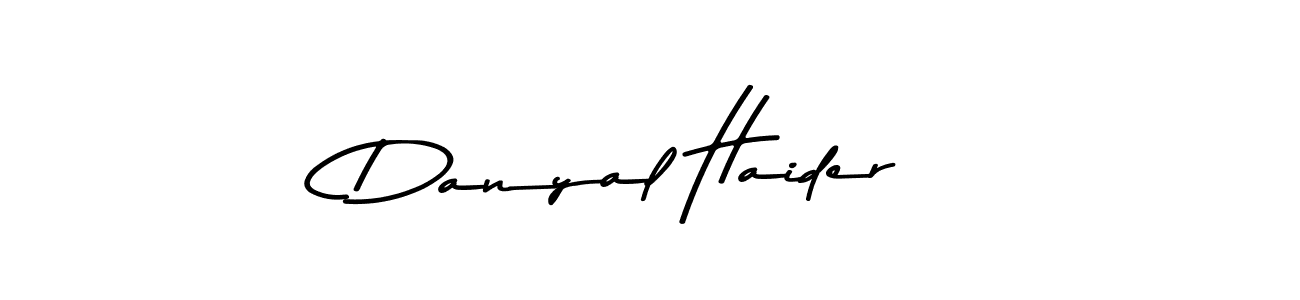 Design your own signature with our free online signature maker. With this signature software, you can create a handwritten (Asem Kandis PERSONAL USE) signature for name Danyal Haider. Danyal Haider signature style 9 images and pictures png