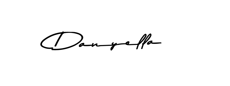 Create a beautiful signature design for name Danyella. With this signature (Asem Kandis PERSONAL USE) fonts, you can make a handwritten signature for free. Danyella signature style 9 images and pictures png