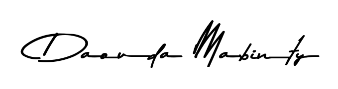 Daouda Mabinty stylish signature style. Best Handwritten Sign (Asem Kandis PERSONAL USE) for my name. Handwritten Signature Collection Ideas for my name Daouda Mabinty. Daouda Mabinty signature style 9 images and pictures png