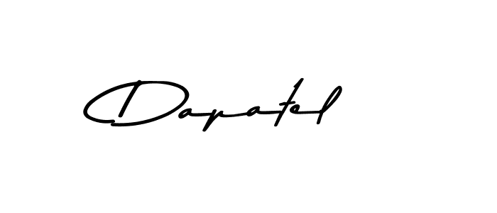 Similarly Asem Kandis PERSONAL USE is the best handwritten signature design. Signature creator online .You can use it as an online autograph creator for name Dapatel. Dapatel signature style 9 images and pictures png