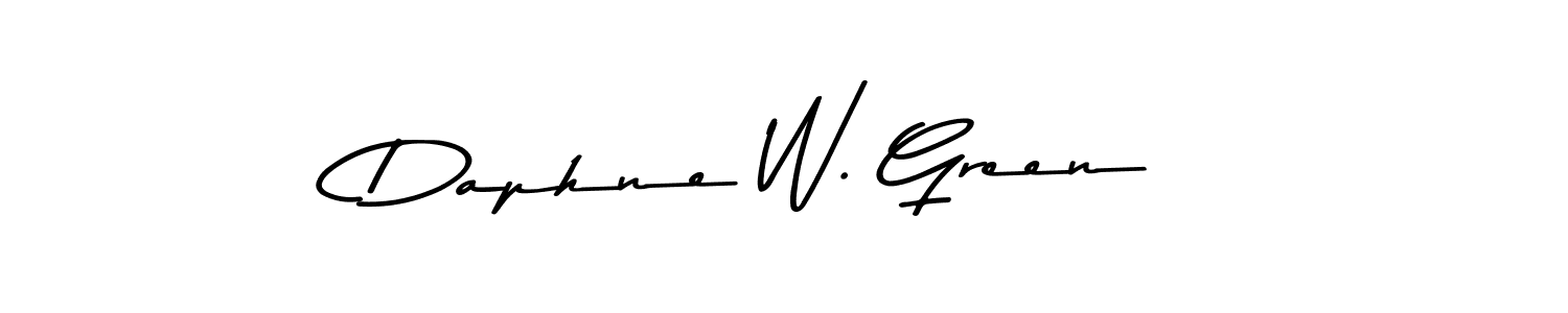 Design your own signature with our free online signature maker. With this signature software, you can create a handwritten (Asem Kandis PERSONAL USE) signature for name Daphne W. Green. Daphne W. Green signature style 9 images and pictures png