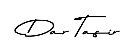 The Asem Kandis PERSONAL USE typeface gives name Dar Tasir a refined look. Suitable for certificates, diplomas, and official verification. Dar Tasir signature style 9 images and pictures png
