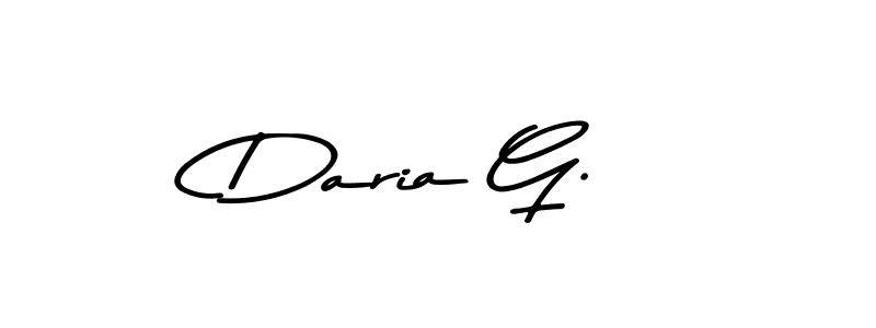 Make a beautiful signature design for name Daria G.. With this signature (Asem Kandis PERSONAL USE) style, you can create a handwritten signature for free. Daria G. signature style 9 images and pictures png