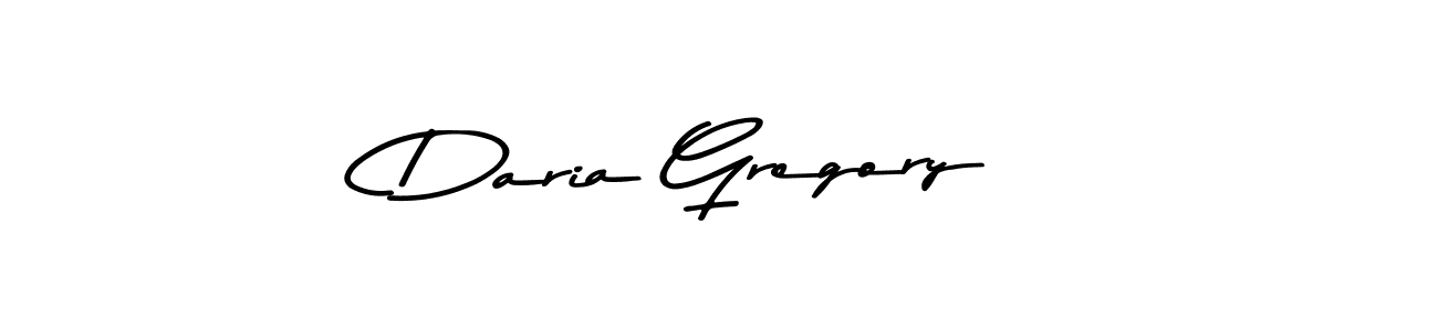 How to make Daria Gregory name signature. Use Asem Kandis PERSONAL USE style for creating short signs online. This is the latest handwritten sign. Daria Gregory signature style 9 images and pictures png