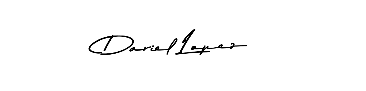 Design your own signature with our free online signature maker. With this signature software, you can create a handwritten (Asem Kandis PERSONAL USE) signature for name Dariel Lopez. Dariel Lopez signature style 9 images and pictures png