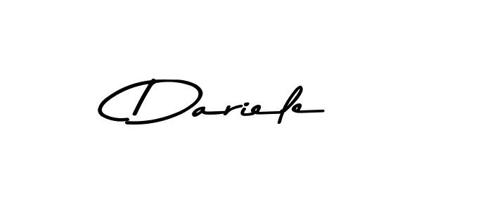 Make a beautiful signature design for name Dariele. With this signature (Asem Kandis PERSONAL USE) style, you can create a handwritten signature for free. Dariele signature style 9 images and pictures png