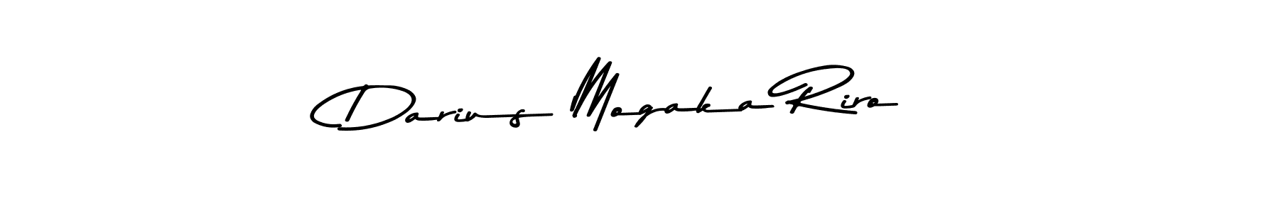 How to make Darius Mogaka Riro name signature. Use Asem Kandis PERSONAL USE style for creating short signs online. This is the latest handwritten sign. Darius Mogaka Riro signature style 9 images and pictures png