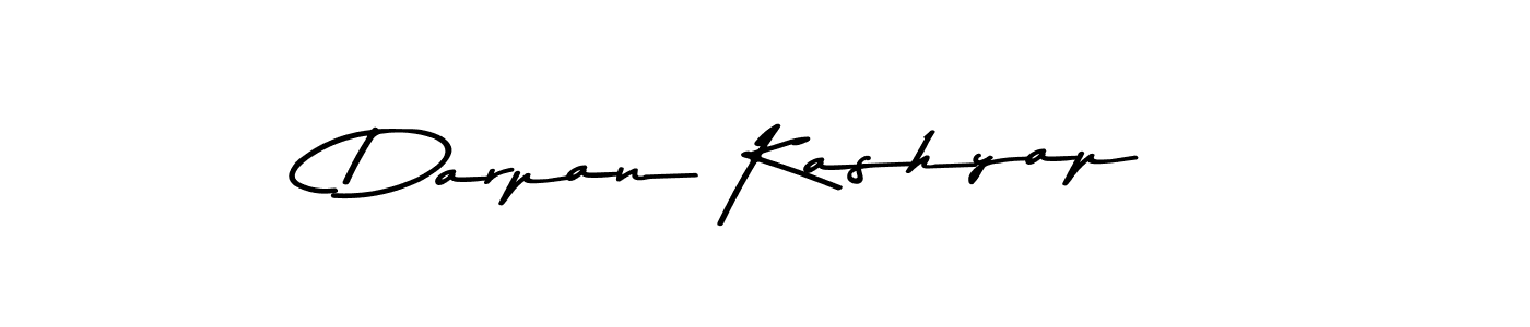 Design your own signature with our free online signature maker. With this signature software, you can create a handwritten (Asem Kandis PERSONAL USE) signature for name Darpan Kashyap. Darpan Kashyap signature style 9 images and pictures png