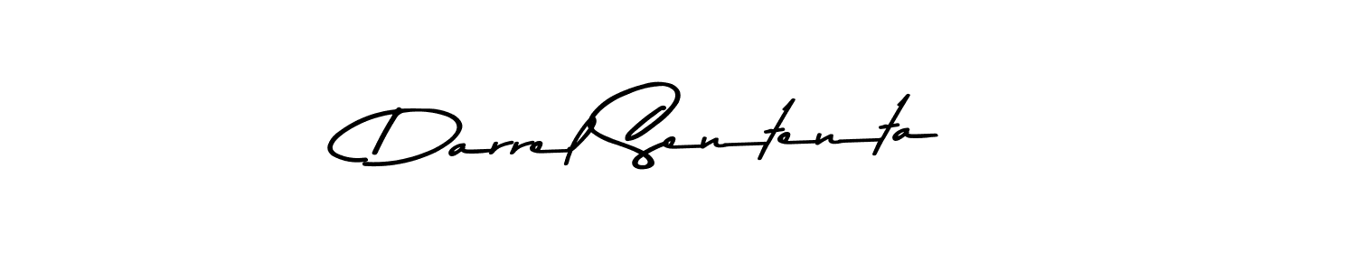 How to make Darrel Sententa name signature. Use Asem Kandis PERSONAL USE style for creating short signs online. This is the latest handwritten sign. Darrel Sententa signature style 9 images and pictures png