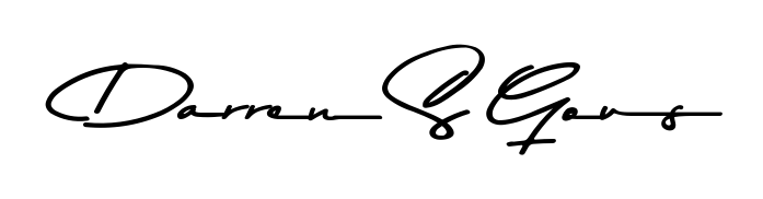 Check out images of Autograph of Darren S Gous name. Actor Darren S Gous Signature Style. Asem Kandis PERSONAL USE is a professional sign style online. Darren S Gous signature style 9 images and pictures png