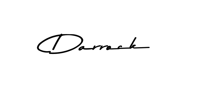 How to make Darrock name signature. Use Asem Kandis PERSONAL USE style for creating short signs online. This is the latest handwritten sign. Darrock signature style 9 images and pictures png