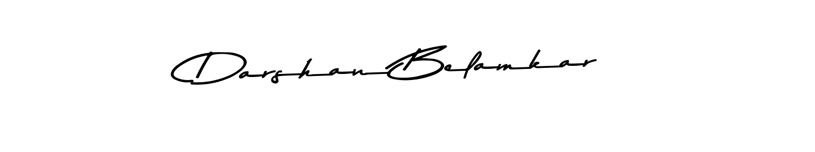How to make Darshan Belamkar name signature. Use Asem Kandis PERSONAL USE style for creating short signs online. This is the latest handwritten sign. Darshan Belamkar signature style 9 images and pictures png