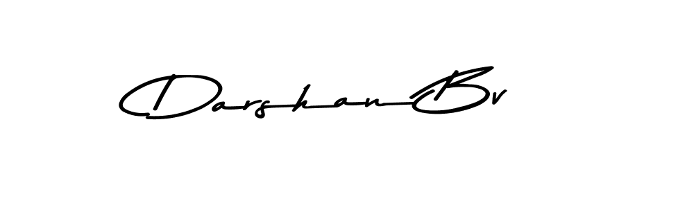 Make a beautiful signature design for name Darshan Bv. With this signature (Asem Kandis PERSONAL USE) style, you can create a handwritten signature for free. Darshan Bv signature style 9 images and pictures png