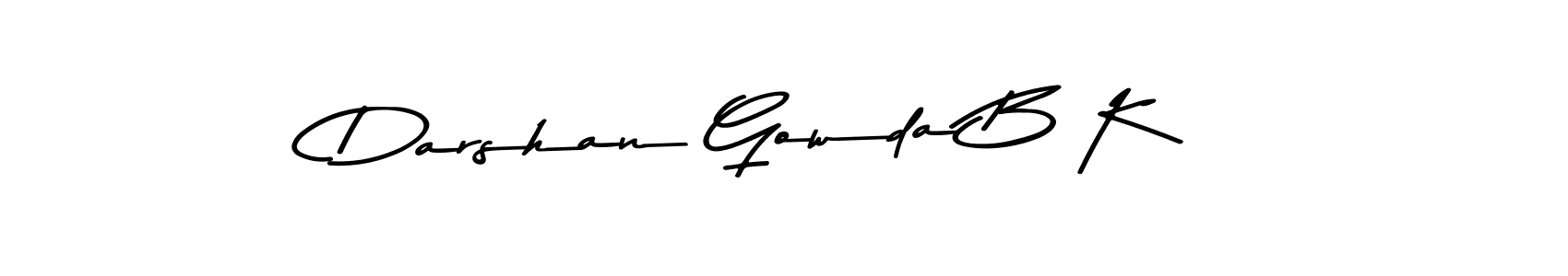 Create a beautiful signature design for name Darshan Gowda B K. With this signature (Asem Kandis PERSONAL USE) fonts, you can make a handwritten signature for free. Darshan Gowda B K signature style 9 images and pictures png
