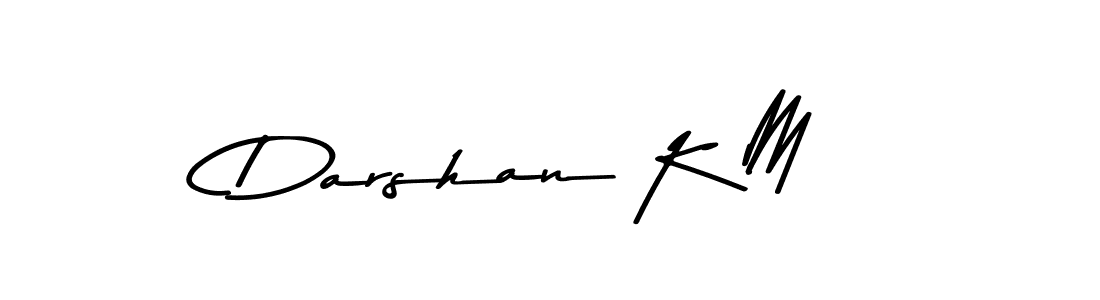 Darshan K M stylish signature style. Best Handwritten Sign (Asem Kandis PERSONAL USE) for my name. Handwritten Signature Collection Ideas for my name Darshan K M. Darshan K M signature style 9 images and pictures png