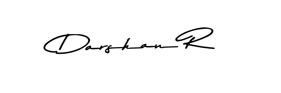 Make a beautiful signature design for name Darshan R. With this signature (Asem Kandis PERSONAL USE) style, you can create a handwritten signature for free. Darshan R signature style 9 images and pictures png