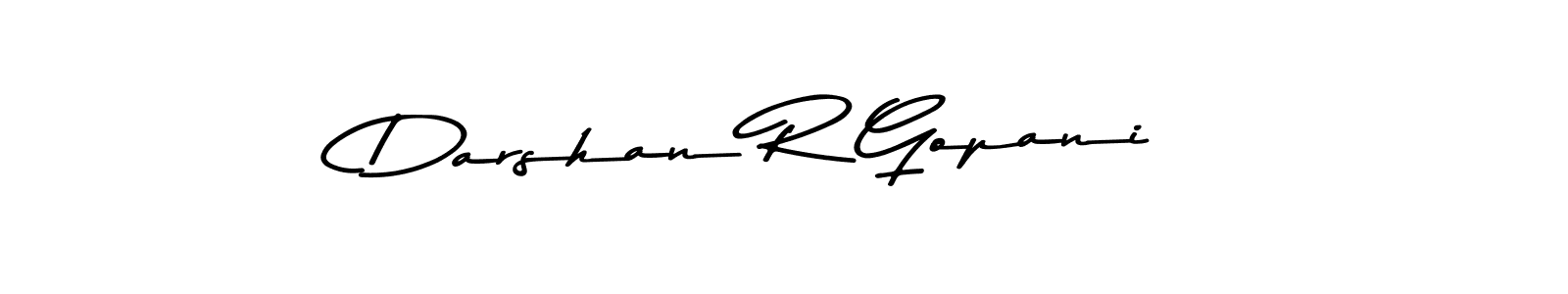 Darshan R Gopani stylish signature style. Best Handwritten Sign (Asem Kandis PERSONAL USE) for my name. Handwritten Signature Collection Ideas for my name Darshan R Gopani. Darshan R Gopani signature style 9 images and pictures png