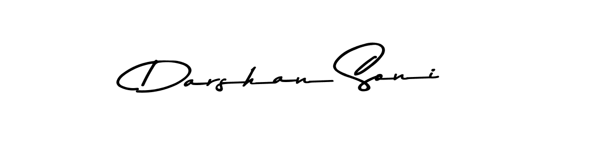 Create a beautiful signature design for name Darshan Soni. With this signature (Asem Kandis PERSONAL USE) fonts, you can make a handwritten signature for free. Darshan Soni signature style 9 images and pictures png