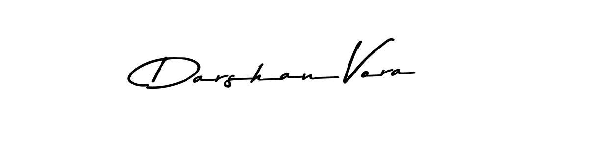 How to make Darshan Vora name signature. Use Asem Kandis PERSONAL USE style for creating short signs online. This is the latest handwritten sign. Darshan Vora signature style 9 images and pictures png