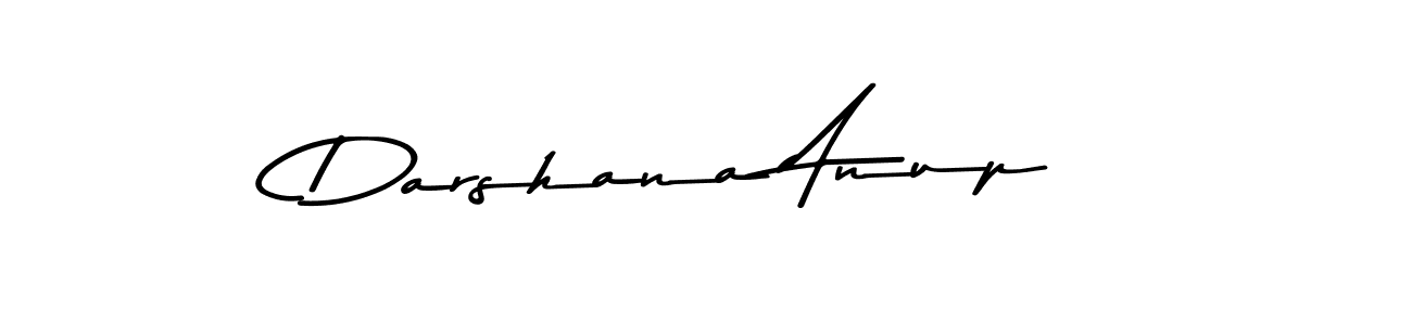 How to make Darshana Anup name signature. Use Asem Kandis PERSONAL USE style for creating short signs online. This is the latest handwritten sign. Darshana Anup signature style 9 images and pictures png