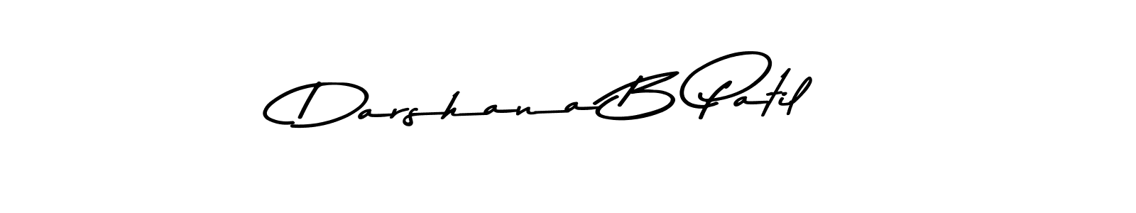 How to make Darshana B Patil name signature. Use Asem Kandis PERSONAL USE style for creating short signs online. This is the latest handwritten sign. Darshana B Patil signature style 9 images and pictures png