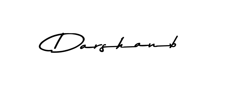 Create a beautiful signature design for name Darshanb. With this signature (Asem Kandis PERSONAL USE) fonts, you can make a handwritten signature for free. Darshanb signature style 9 images and pictures png