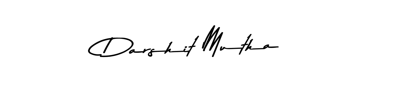 How to make Darshit Mutha signature? Asem Kandis PERSONAL USE is a professional autograph style. Create handwritten signature for Darshit Mutha name. Darshit Mutha signature style 9 images and pictures png