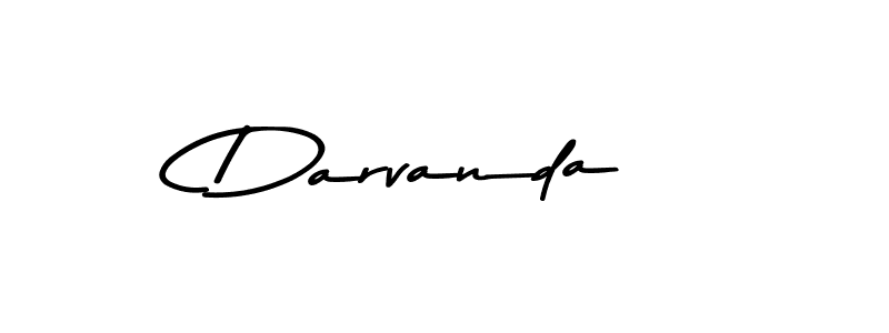 How to make Darvanda name signature. Use Asem Kandis PERSONAL USE style for creating short signs online. This is the latest handwritten sign. Darvanda signature style 9 images and pictures png