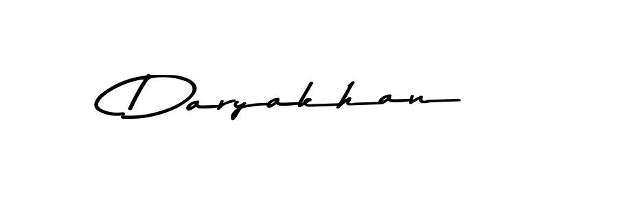 Make a beautiful signature design for name Daryakhan. With this signature (Asem Kandis PERSONAL USE) style, you can create a handwritten signature for free. Daryakhan signature style 9 images and pictures png