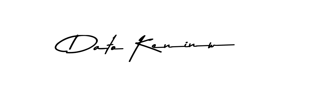 How to make Dato Keninw name signature. Use Asem Kandis PERSONAL USE style for creating short signs online. This is the latest handwritten sign. Dato Keninw signature style 9 images and pictures png