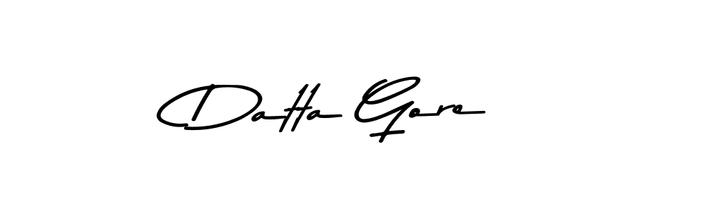 Create a beautiful signature design for name Datta Gore. With this signature (Asem Kandis PERSONAL USE) fonts, you can make a handwritten signature for free. Datta Gore signature style 9 images and pictures png