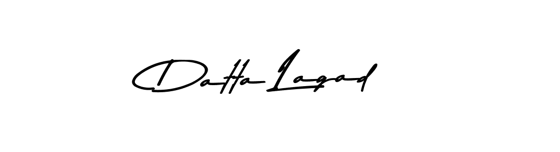 Create a beautiful signature design for name Datta Lagad. With this signature (Asem Kandis PERSONAL USE) fonts, you can make a handwritten signature for free. Datta Lagad signature style 9 images and pictures png