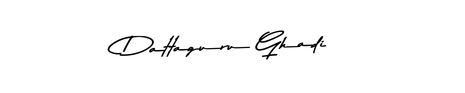 Create a beautiful signature design for name Dattaguru Ghadi. With this signature (Asem Kandis PERSONAL USE) fonts, you can make a handwritten signature for free. Dattaguru Ghadi signature style 9 images and pictures png