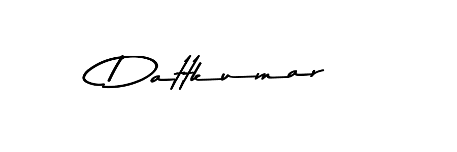 How to make Dattkumar name signature. Use Asem Kandis PERSONAL USE style for creating short signs online. This is the latest handwritten sign. Dattkumar signature style 9 images and pictures png