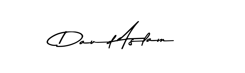 Use a signature maker to create a handwritten signature online. With this signature software, you can design (Asem Kandis PERSONAL USE) your own signature for name Daud Aslam. Daud Aslam signature style 9 images and pictures png