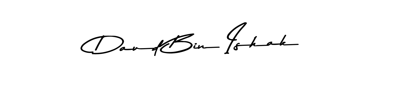 This is the best signature style for the Daud Bin Ishak name. Also you like these signature font (Asem Kandis PERSONAL USE). Mix name signature. Daud Bin Ishak signature style 9 images and pictures png