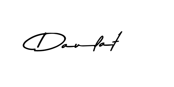 Make a beautiful signature design for name Daulat. With this signature (Asem Kandis PERSONAL USE) style, you can create a handwritten signature for free. Daulat signature style 9 images and pictures png