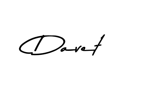 Create a beautiful signature design for name Davet. With this signature (Asem Kandis PERSONAL USE) fonts, you can make a handwritten signature for free. Davet signature style 9 images and pictures png