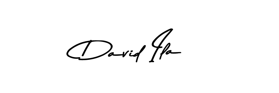 How to make David Ila name signature. Use Asem Kandis PERSONAL USE style for creating short signs online. This is the latest handwritten sign. David Ila signature style 9 images and pictures png