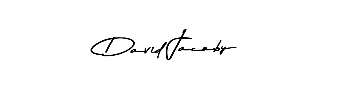 How to make David Jacoby name signature. Use Asem Kandis PERSONAL USE style for creating short signs online. This is the latest handwritten sign. David Jacoby signature style 9 images and pictures png