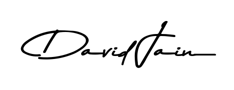 Create a personalized artistic stamp with David Jain in Asem Kandis PERSONAL USE font. Perfect for visual artists, designers, and influencers. David Jain signature style 9 images and pictures png