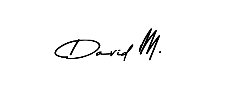 You should practise on your own different ways (Asem Kandis PERSONAL USE) to write your name (David M.) in signature. don't let someone else do it for you. David M. signature style 9 images and pictures png