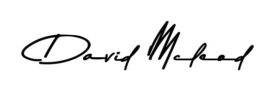 You should practise on your own different ways (Asem Kandis PERSONAL USE) to write your name (David Mcleod) in signature. Don't let someone else do it for you. David Mcleod signature style 9 images and pictures png