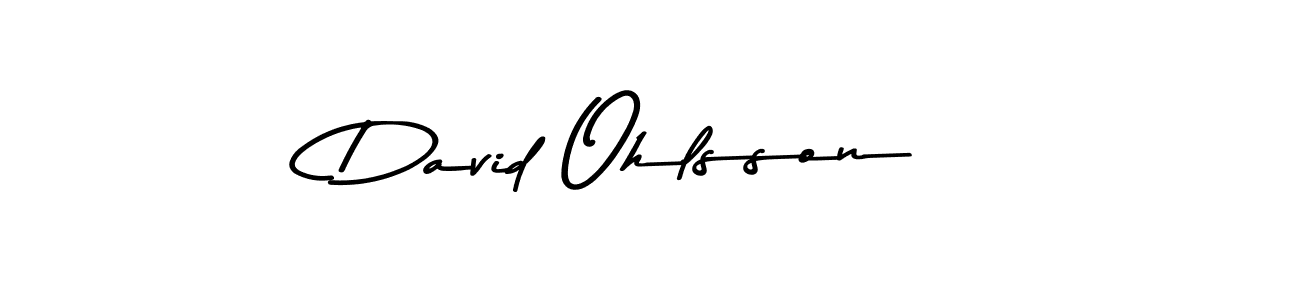 Create a beautiful signature design for name David Ohlsson. With this signature (Asem Kandis PERSONAL USE) fonts, you can make a handwritten signature for free. David Ohlsson signature style 9 images and pictures png