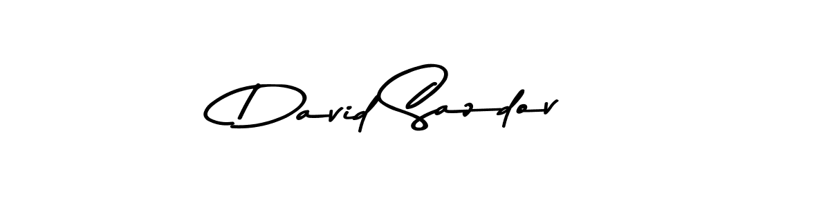 Create a beautiful signature design for name David Sazdov. With this signature (Asem Kandis PERSONAL USE) fonts, you can make a handwritten signature for free. David Sazdov signature style 9 images and pictures png