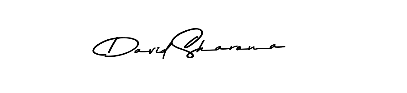 How to make David Sharona name signature. Use Asem Kandis PERSONAL USE style for creating short signs online. This is the latest handwritten sign. David Sharona signature style 9 images and pictures png