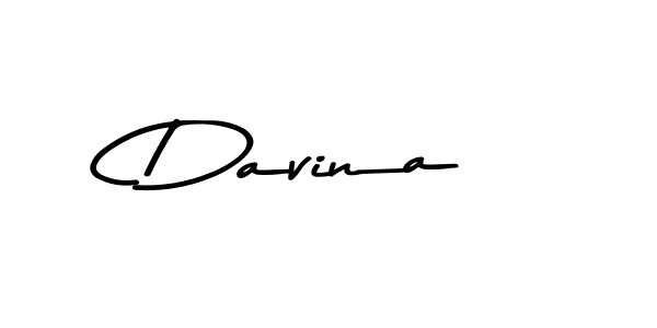 Use a signature maker to create a handwritten signature online. With this signature software, you can design (Asem Kandis PERSONAL USE) your own signature for name Davina. Davina signature style 9 images and pictures png